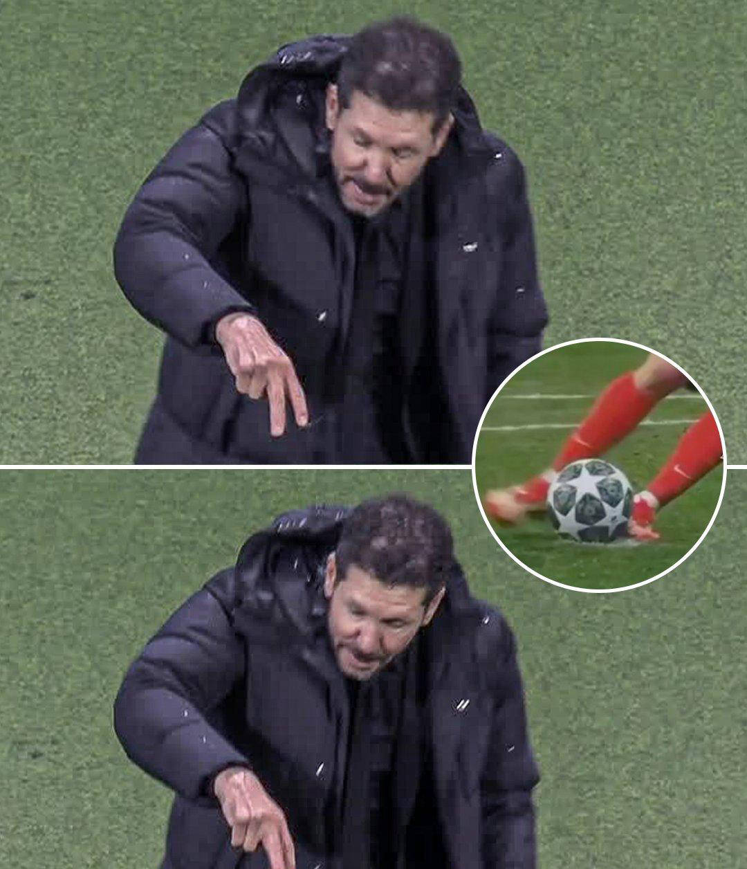 还念不忘“二次触球”！小蜘蛛点射破门，西蒙尼用双手指讽刺裁判